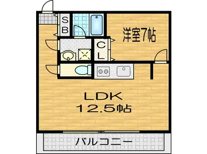 DE ESTRELLAS(1LDK/4階)の間取り写真