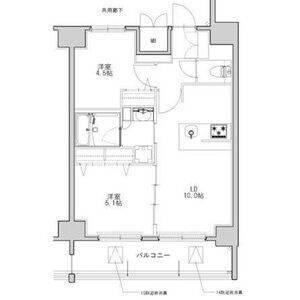 S-RESIDENCE名駅北ALESIA(2LDK/14階)の間取り写真