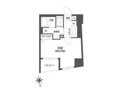 GRAN PASEO 市谷甲良町(1K/7階)の間取り写真