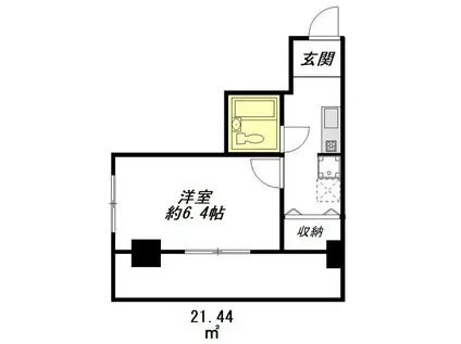 後藤ビル(1K/4階)の間取り写真