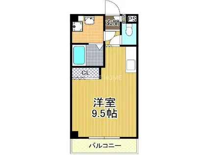 ジェイグラン(ワンルーム/3階)の間取り写真