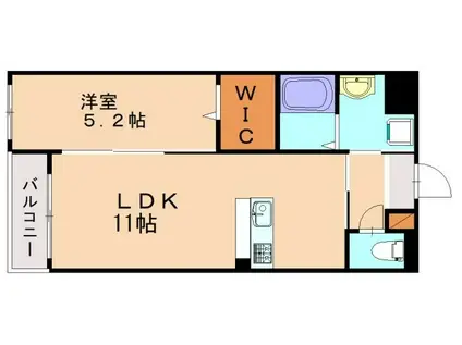 BUENA SUERTE(1LDK/3階)の間取り写真