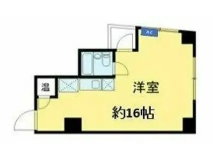 イヌイハイム市谷(ワンルーム/4階)の間取り写真