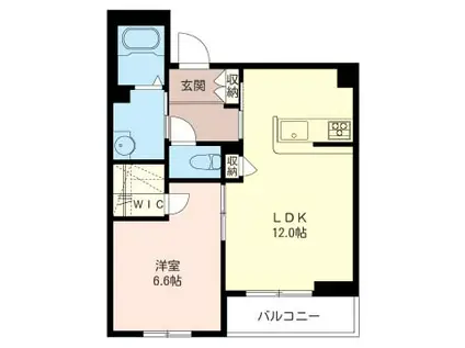  GRANDIR SOLO COSTA(1LDK/1階)の間取り写真