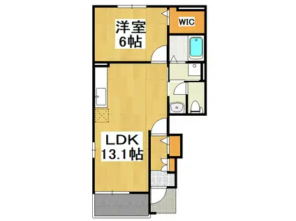 パークサイドアヴェニュー(1LDK/1階)の間取り写真