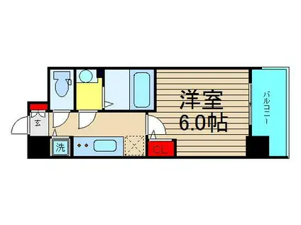 エスリード難波ステーションゲートサウステラス(1K/14階)の間取り写真