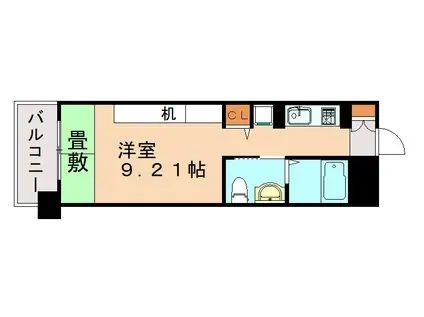 フェルト627(ワンルーム/3階)の間取り写真