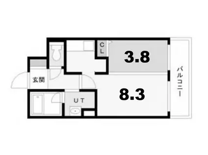 T・REFコート(1LDK/3階)の間取り写真