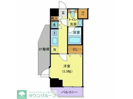 PREMIUM CUBE 新中野(1K/3階)の間取り写真