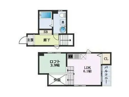 PURA VIDAナゴヤドーム前(1K/2階)の間取り写真