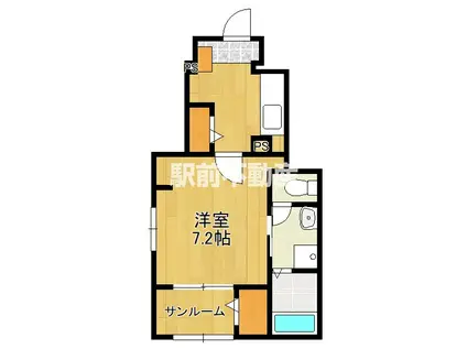 デュルセ大財(1K/1階)の間取り写真