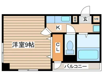 モンソレイユ(1K/7階)の間取り写真