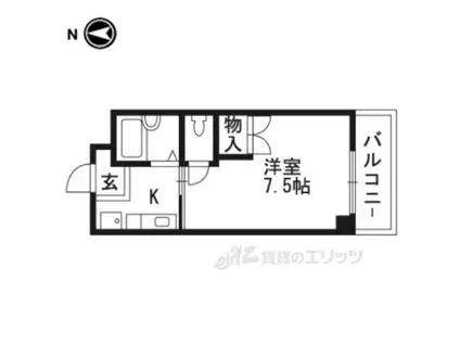 野村スチューデントハイツ(1K/3階)の間取り写真