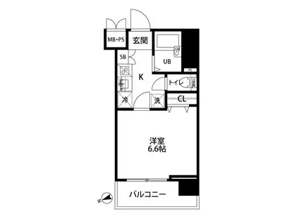 トーシンフェニックス南麻布(1K/3階)の間取り写真