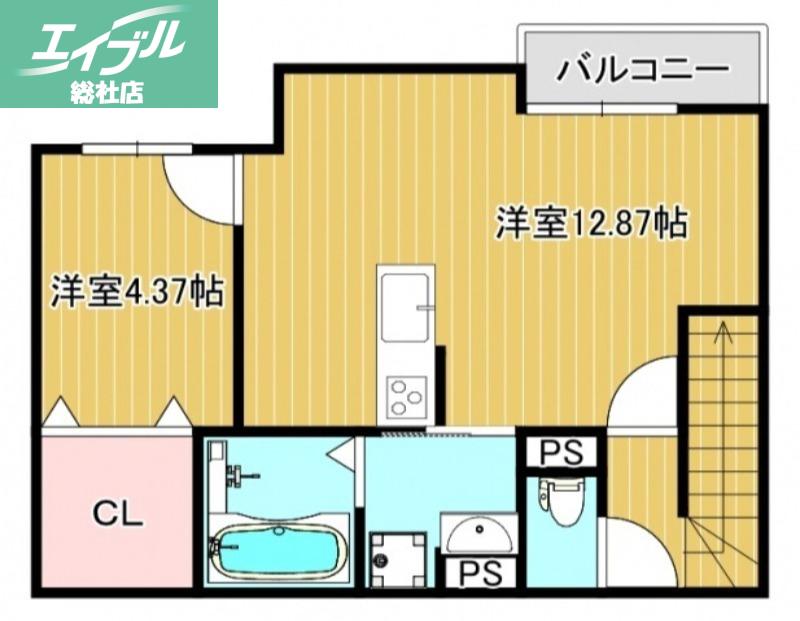 CASA GRANDE(1LDK/2階)の間取り写真