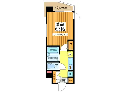 ソアブール世田谷上馬(1K/5階)の間取り写真