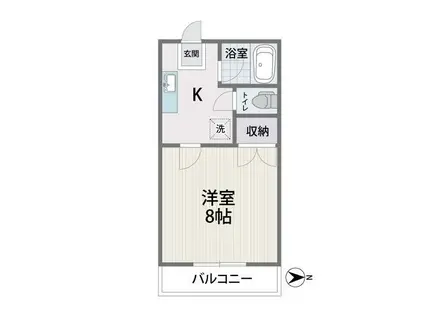 セントリーフ南片江(1K/1階)の間取り写真