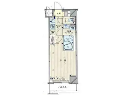 ルーブル川崎矢向(1K/2階)の間取り写真