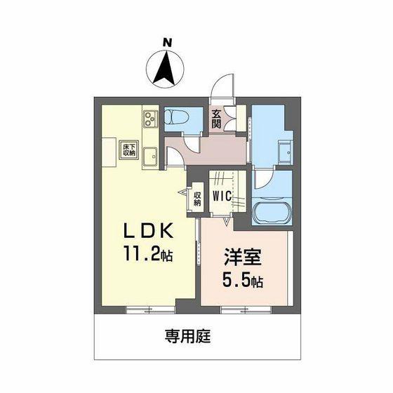 レーベンエイトII(1LDK/1階)の間取り写真