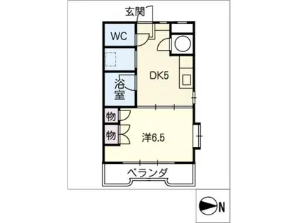 サウス・メゾン・ラ・コリン(1DK/3階)の間取り写真