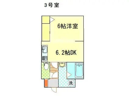 グランディオ戸尾(1DK/5階)の間取り写真