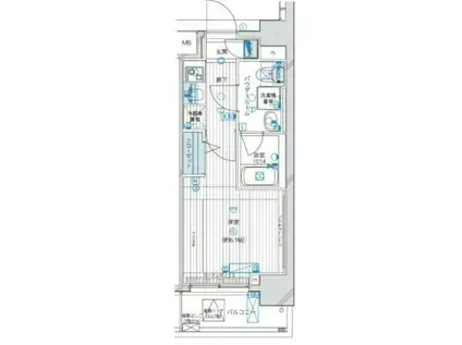 メインステージ白山II(1K/7階)の間取り写真
