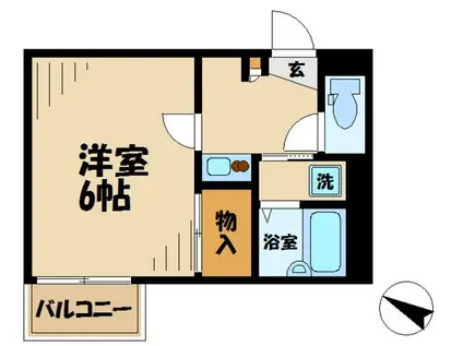 レオパレス三田(1K/2階)の間取り写真