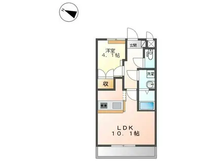 エルシオン デ・フォーマ(1LDK/2階)の間取り写真