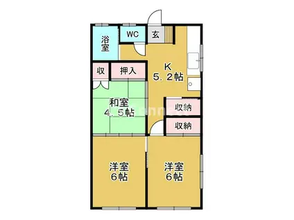 コーポ元倉(3K/1階)の間取り写真