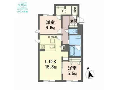 シャーメゾンステージ時津町(2LDK/1階)の間取り写真