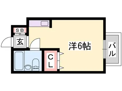 OMレジデンス姫路(ワンルーム/4階)の間取り写真