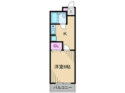 ドリーム日吉(1K/2階)の間取り写真