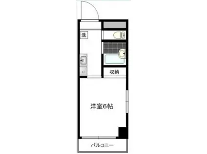 フロラシオン(1K/4階)の間取り写真