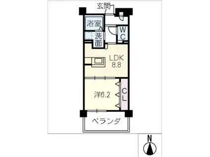 ココドール鳴子(1LDK/1階)の間取り写真