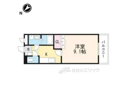 シンフォニー田園(1K/1階)の間取り写真