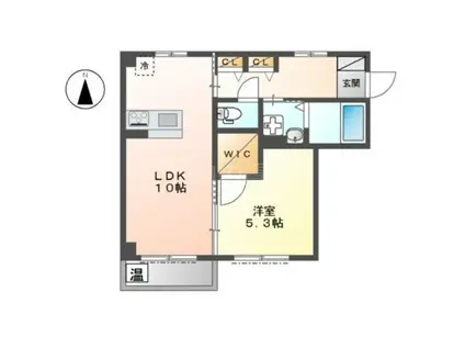 ロビュストメゾン(1LDK/1階)の間取り写真