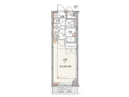 メインステージ永福町(1K/6階)の間取り写真