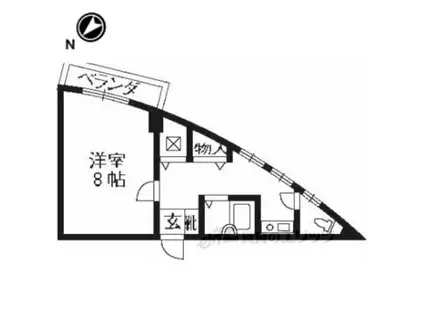 プレサンス京都駅前(1K/9階)の間取り写真