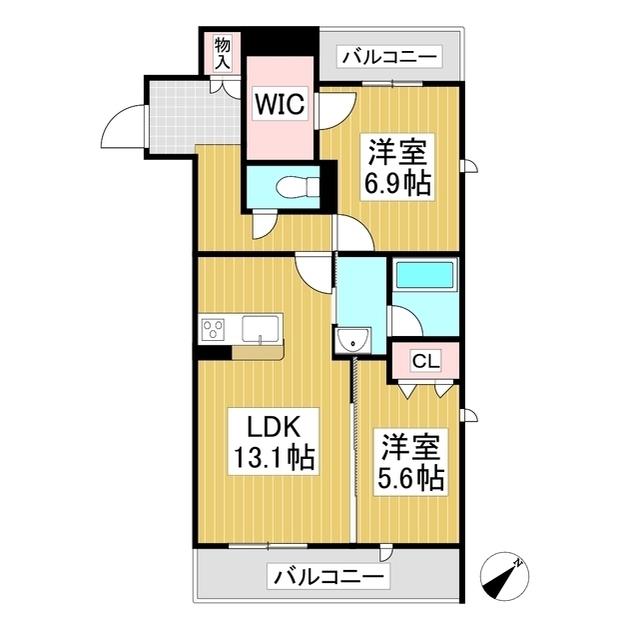 コスモメゾン(2LDK/3階)の間取り写真