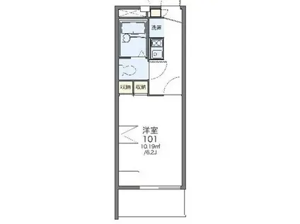 レオパレスグレイス壱番館(1K/3階)の間取り写真