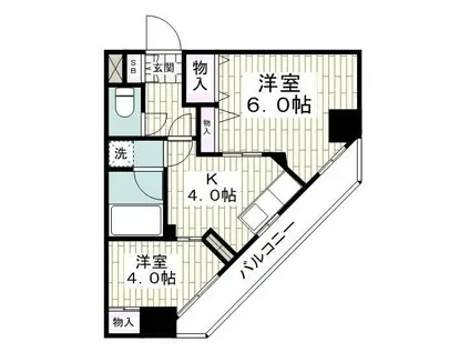 第5山庄ビル(2K/3階)の間取り写真