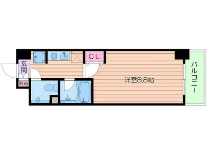 ジュネス東住吉弐番館(1K/4階)の間取り写真