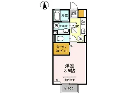 アン・ネージュ(1K/1階)の間取り写真