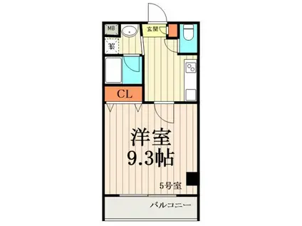 グランドゥールステージ50(1K/2階)の間取り写真