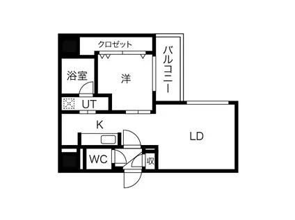 NCウイング白石(1LDK/5階)の間取り写真