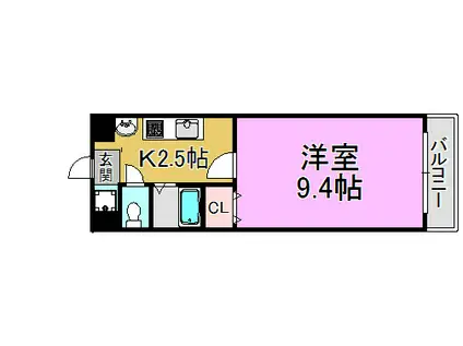 グレイスコート(1K/3階)の間取り写真