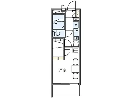 レオパレス松並(1K/2階)の間取り写真