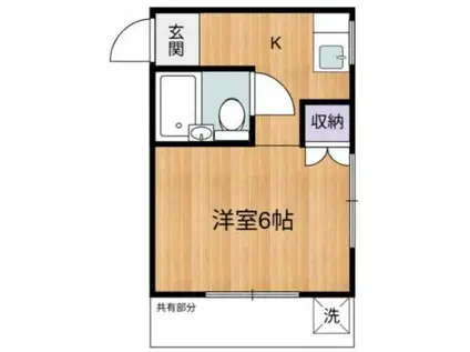 ファミールおぎくぼ(1K/3階)の間取り写真