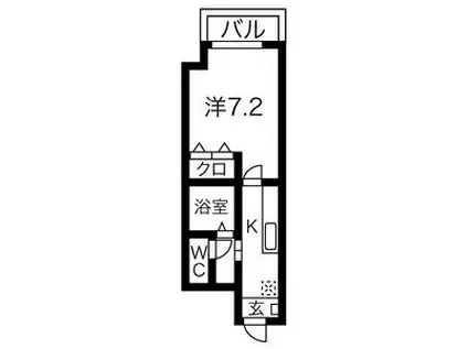 チェルトヴィータ(1K/5階)の間取り写真