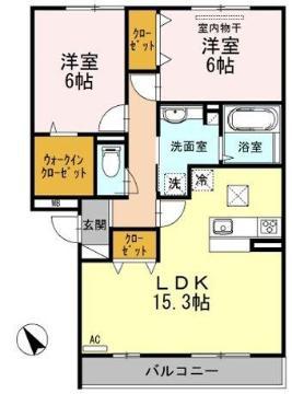コンフォール(2LDK/1階)の間取り写真
